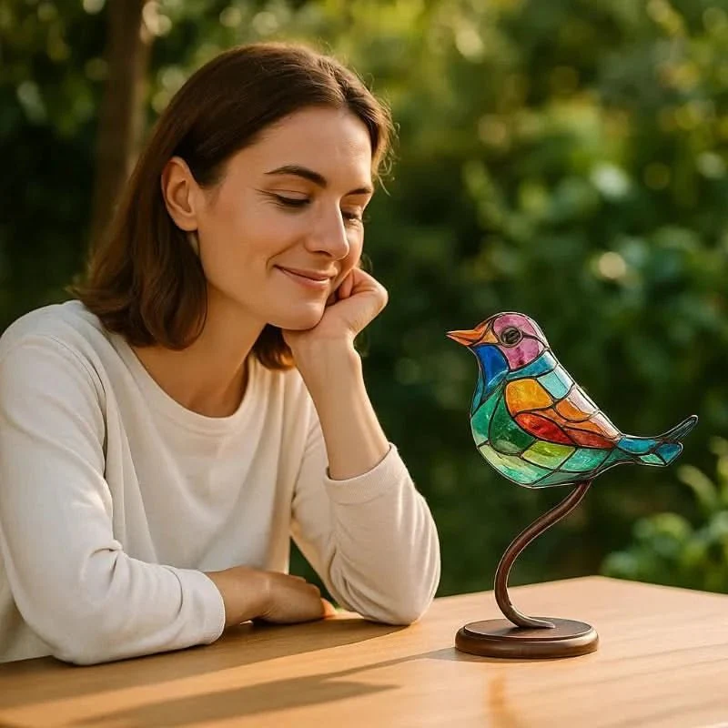 ACRÝAVIA – Handmade colorful bird statue made of acrylic for home decor - Image 10