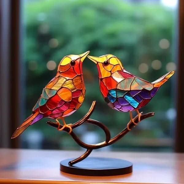 ACRÝAVIA – Handmade colorful bird statue made of acrylic for home decor - Image 4