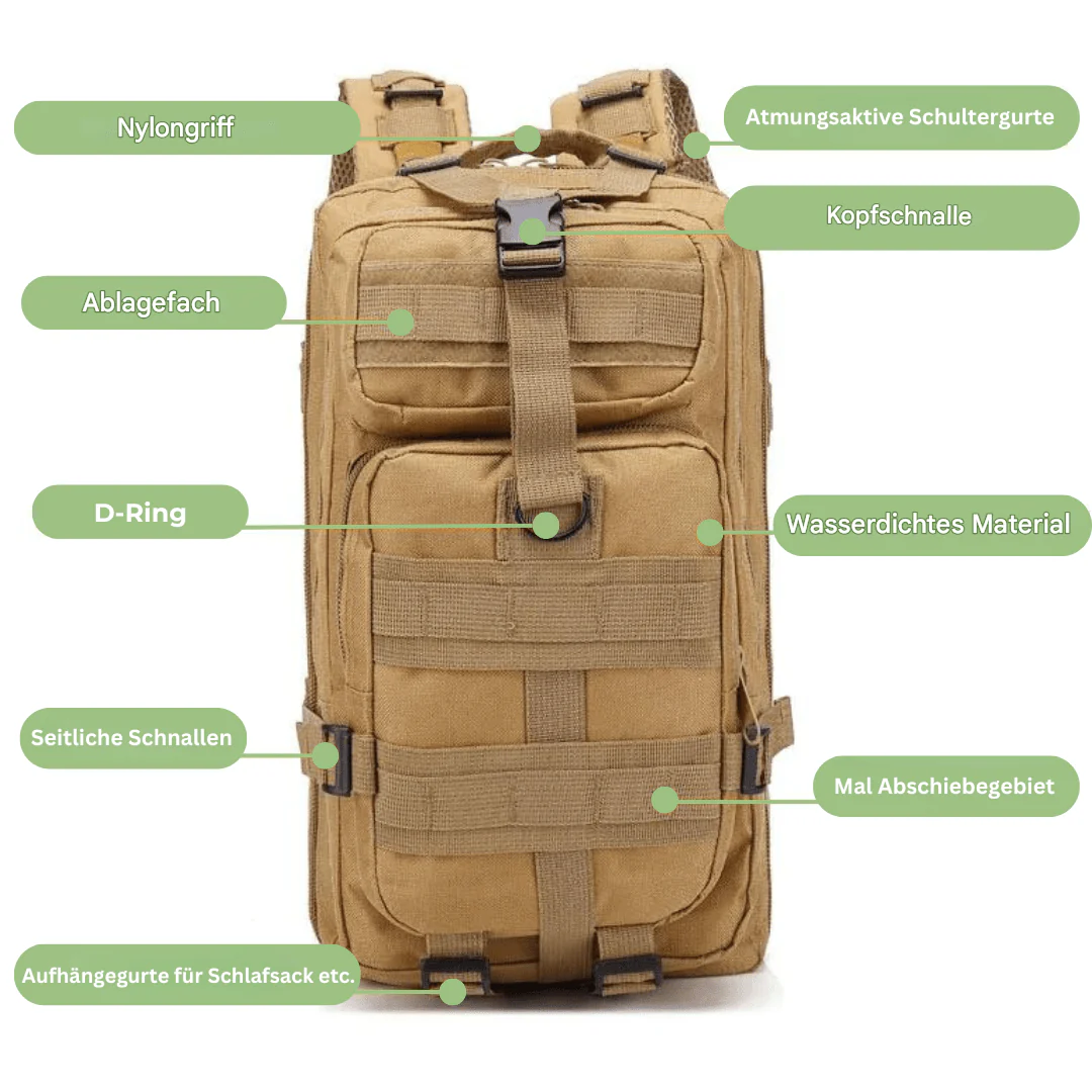 ADVENTUREPACK - Waterproof tactical backpack with 50 L volume for travelling & outdoor adventures - Image 7