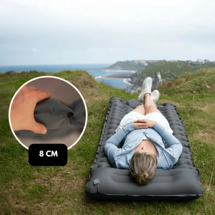 AirTrek Mat - Inflatable camping mattress with foot pump & ergonomic design - Image 4