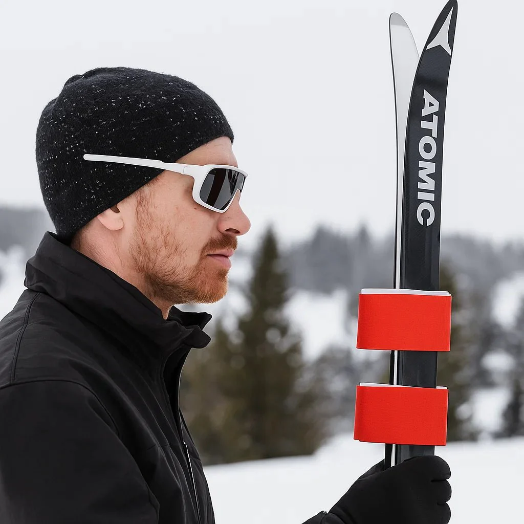 ALPINORQ - Durable Nylon Ski Straps (2 Pieces) with Adhesive Fastening Straps - Image 2