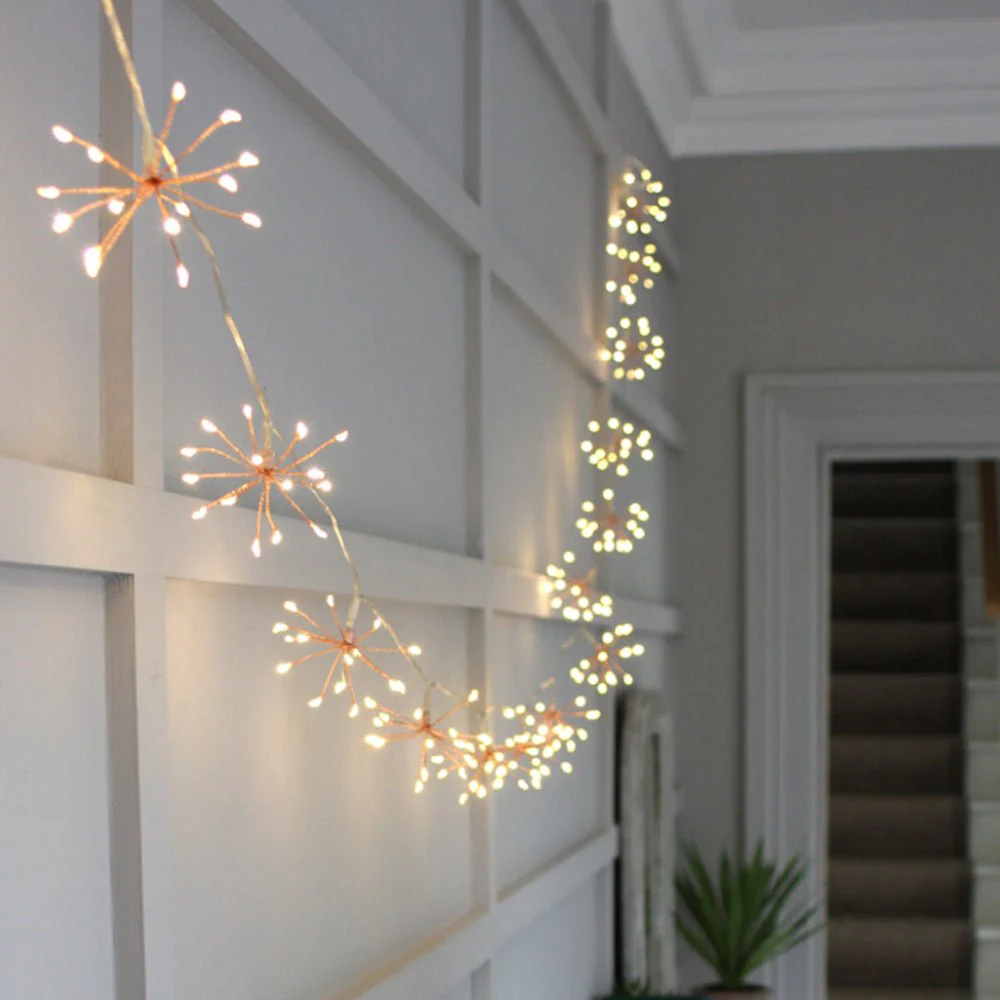 AMBIORA – Copper-Colored Starburst Light Chain for Warm Indoor Decoration - Image 6