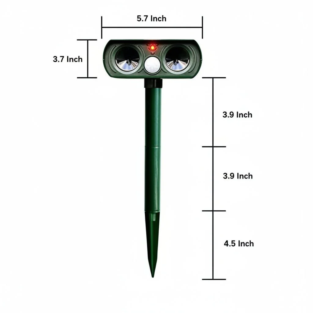 ANIMALBLOCK - Solar-Powered Ultrasonic Pest Repeller for Home and Garden - Image 6