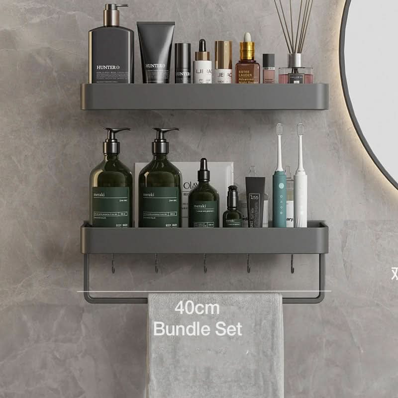 AquaShelf - Elegant wall shelf for the bathroom with towel rail & drill-free installation - Image 10