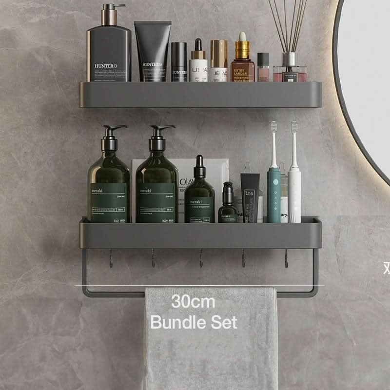 AquaShelf - Elegant wall shelf for the bathroom with towel rail & drill-free installation - Image 12