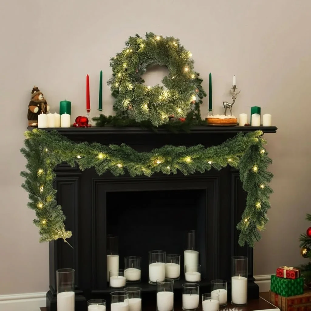ARC FORM – LED-illuminated Christmas wreath for warm festive elegance