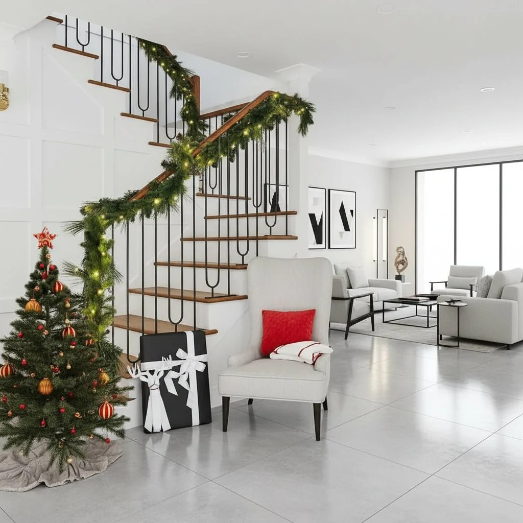 ARC FORM – LED-illuminated Christmas wreath for warm festive elegance - Image 3