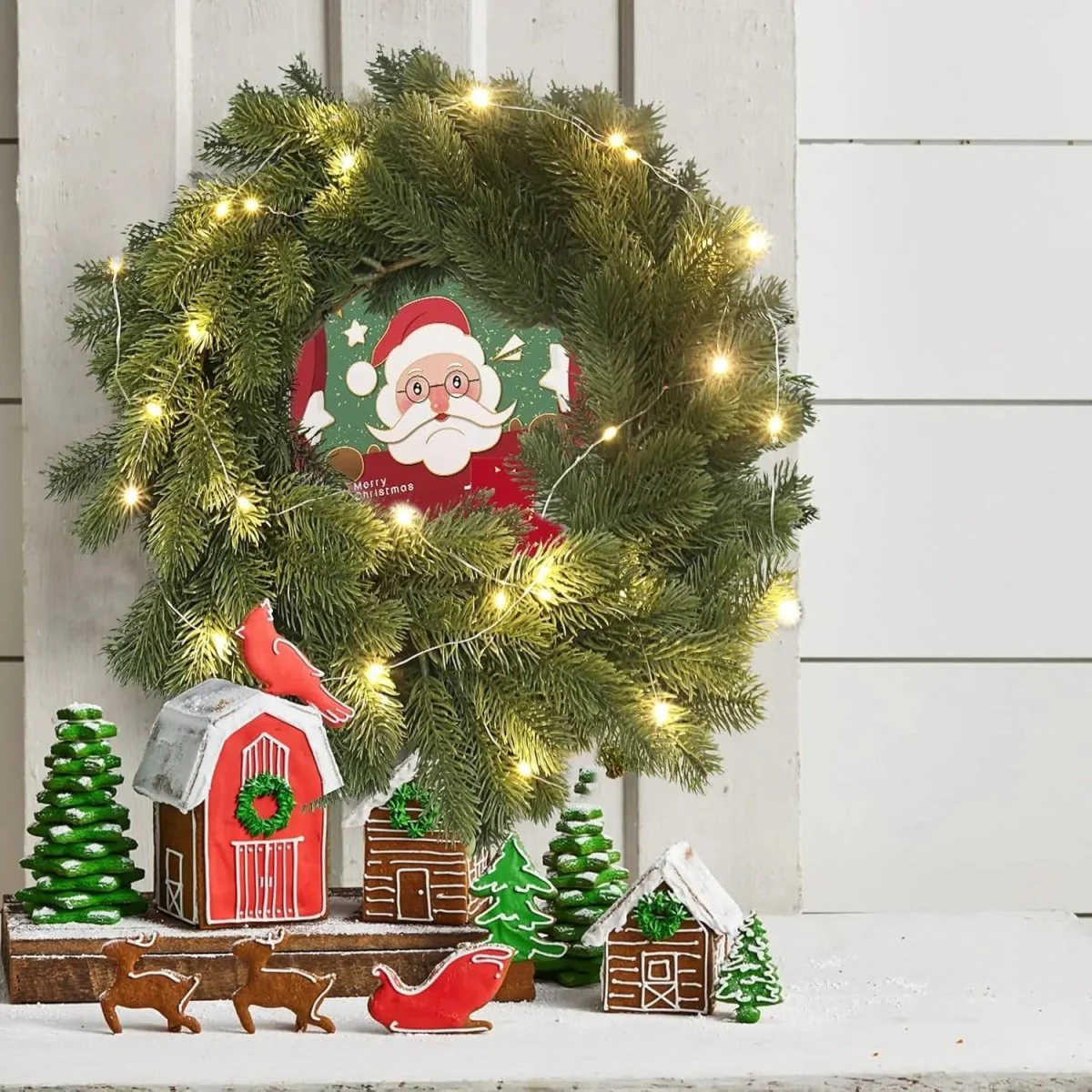 ARC FORM – LED-illuminated Christmas wreath for warm festive elegance - Image 4