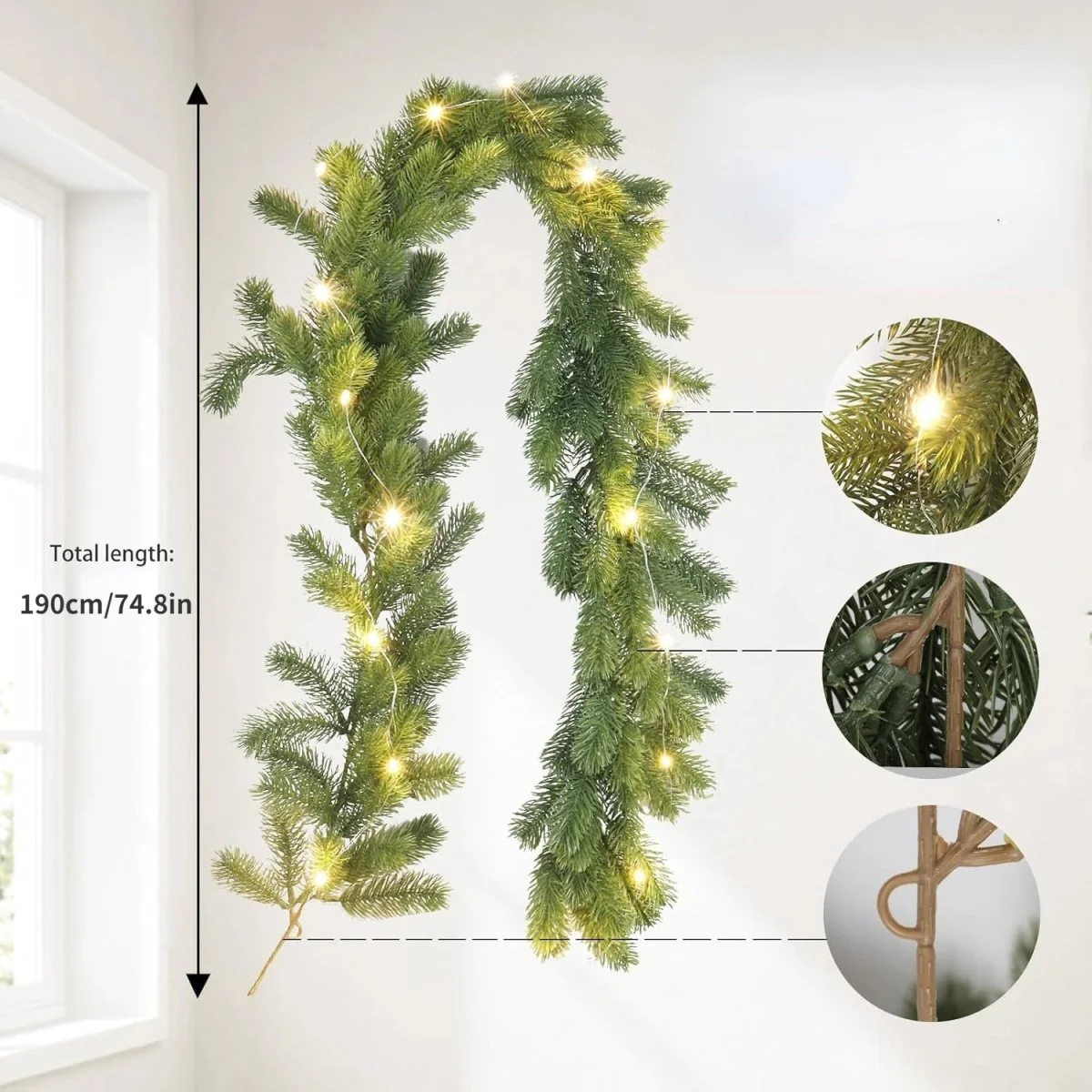 ARC FORM – LED-illuminated Christmas wreath for warm festive elegance - Image 5