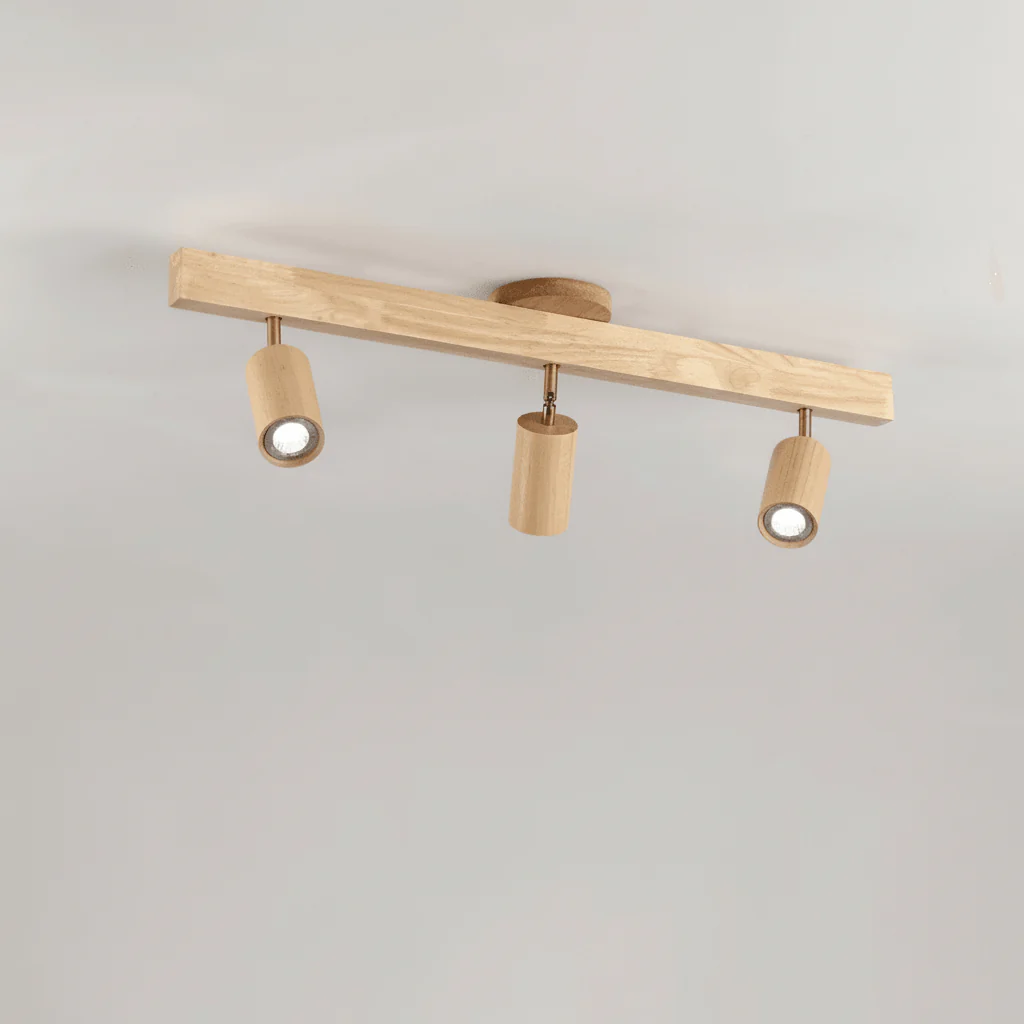 ARCBEAM – Minimalist solid wood LED ceiling lamp with adjustable light direction - Image 12