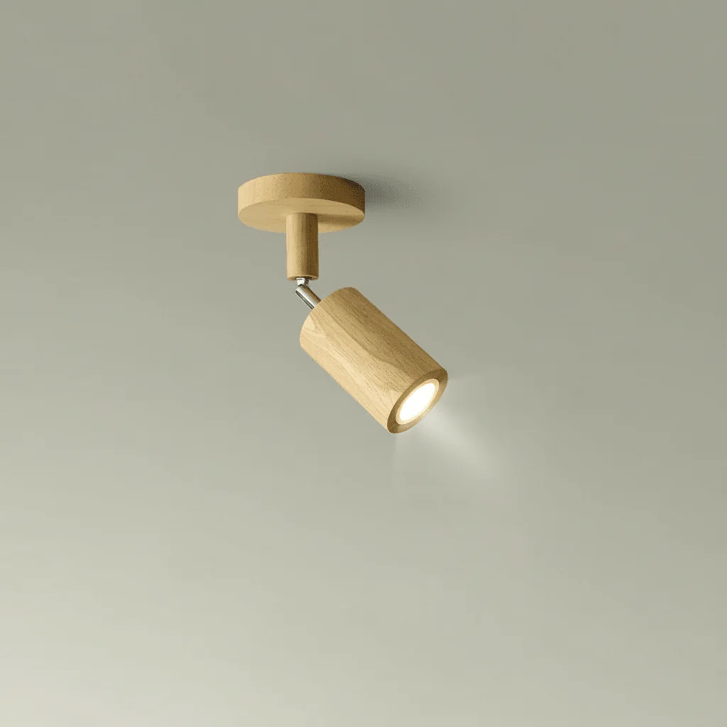 ARCBEAM – Minimalist solid wood LED ceiling lamp with adjustable light direction - Image 2
