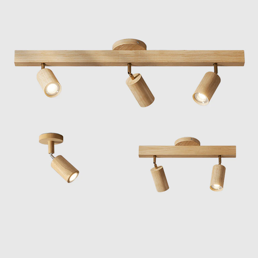 ARCBEAM – Minimalist solid wood LED ceiling lamp with adjustable light direction - Image 4