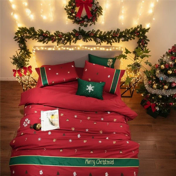 ARCTICTHREAD – Christmas bedding set made from 100% Egyptian cotton with cool percale weave - Image 7