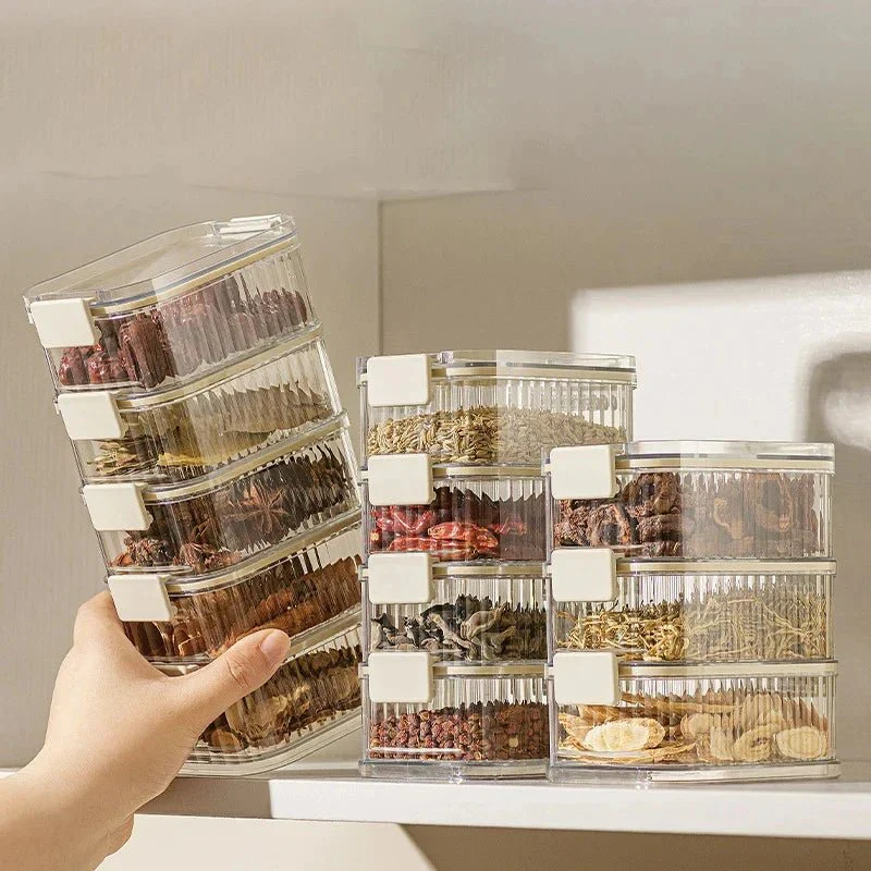 AROMASAFE – Stackable Multi-layer Spice Containers for Freshness & Kitchen Organization - Image 2