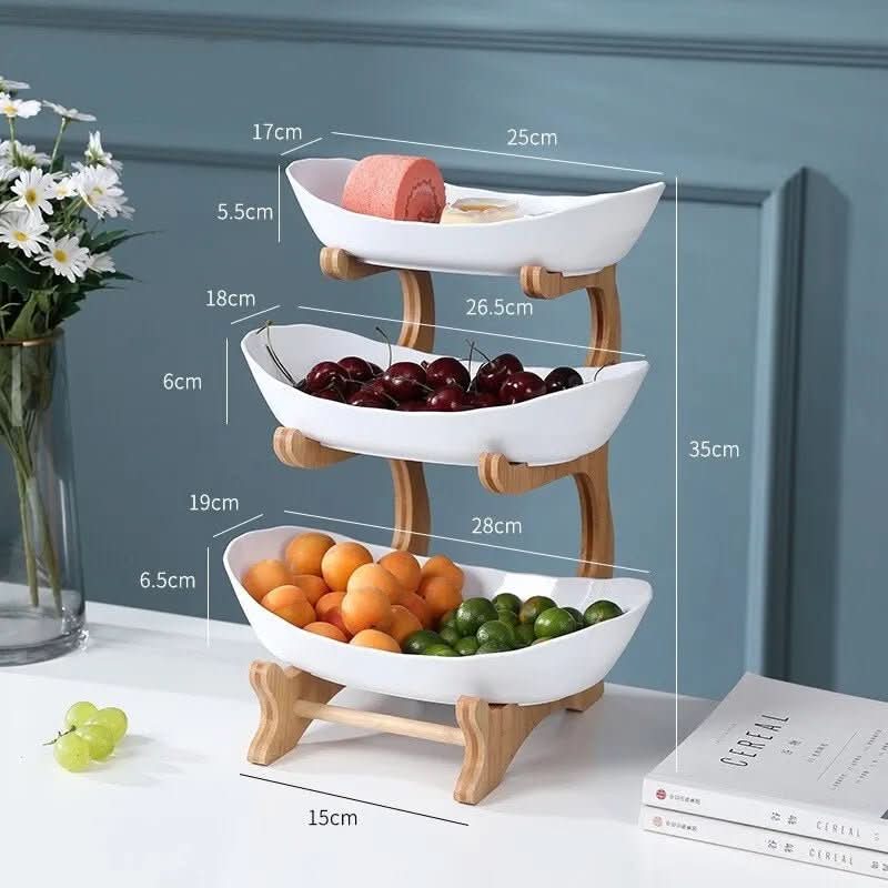 Artevía Design Shelf | Elegant Fruit Bowl 2- & 3-tier | Stylish Storage for Kitchen & Dining Table | Metal Organizer - Image 2