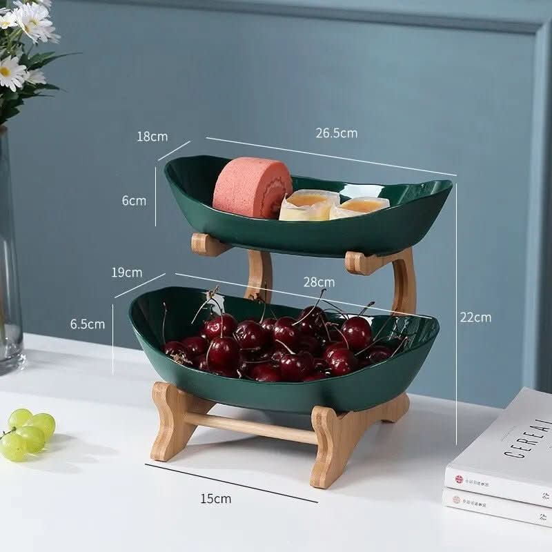 Artevía Design Shelf | Elegant Fruit Bowl 2- & 3-tier | Stylish Storage for Kitchen & Dining Table | Metal Organizer - Image 4