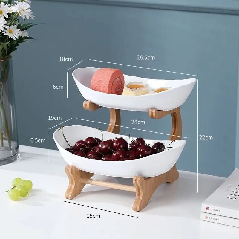 Artevía Design Shelf | Elegant Fruit Bowl 2- & 3-tier | Stylish Storage for Kitchen & Dining Table | Metal Organizer - Image 5