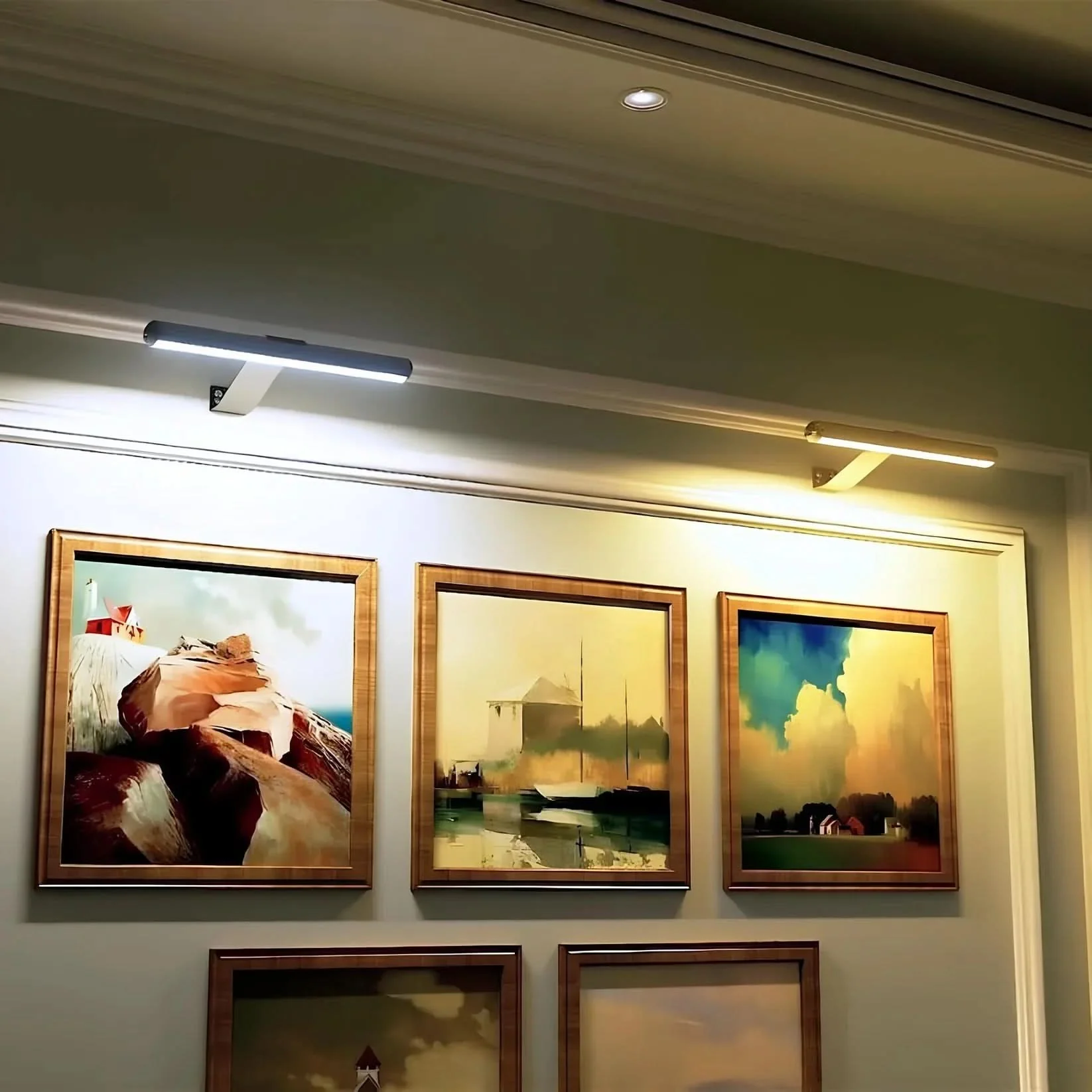 ArtGlow swivelling LED wall light - Wireless & stylish for any gallery wall - Image 9
