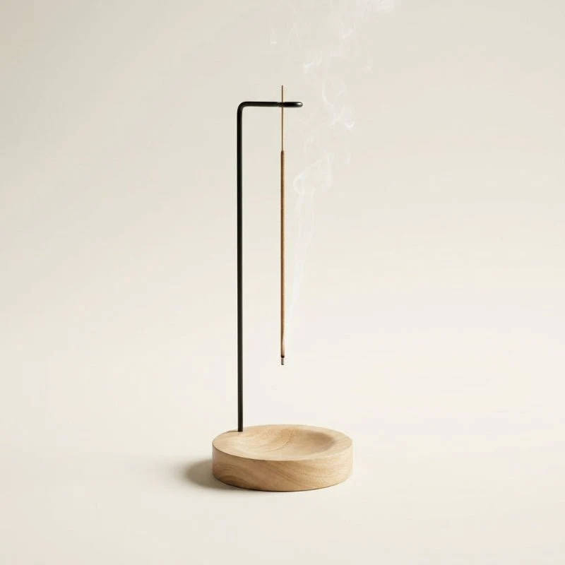 AURORA - Hanging Wooden Incense Stick Holder for Meditation and Yoga