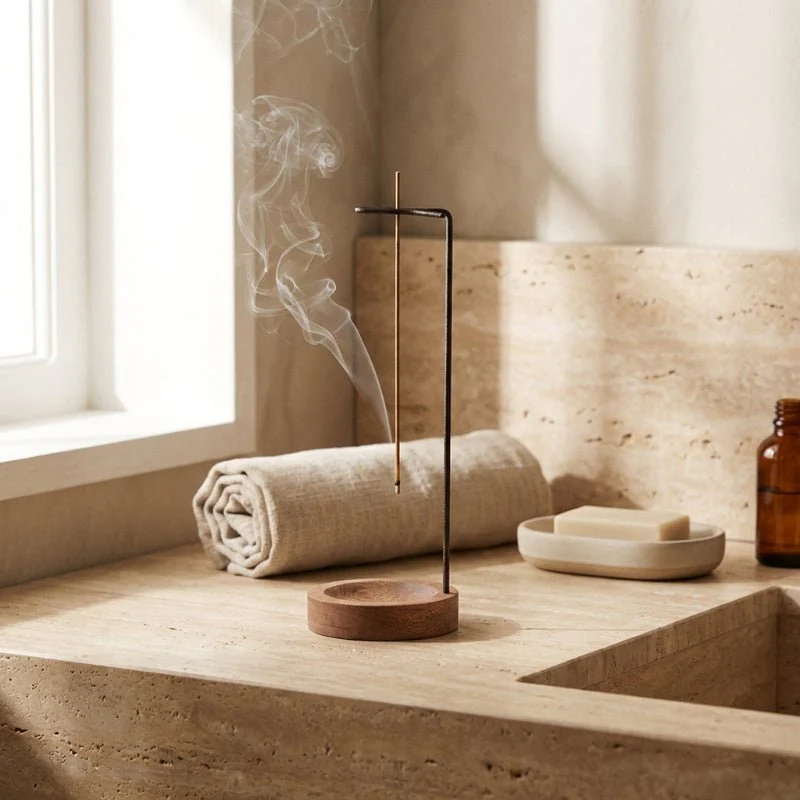 AURORA - Hanging Wooden Incense Stick Holder for Meditation and Yoga - Image 3