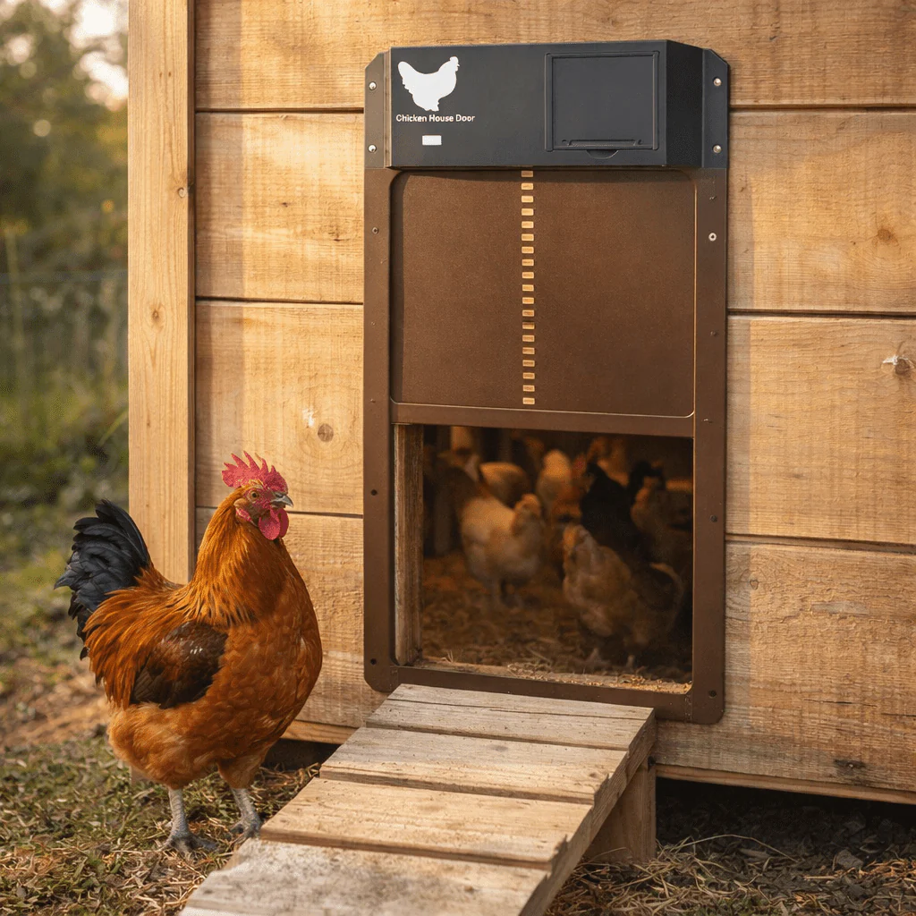 AutoCoop – Automatic Chicken Coop Door with Light Sensor & Weather Protection