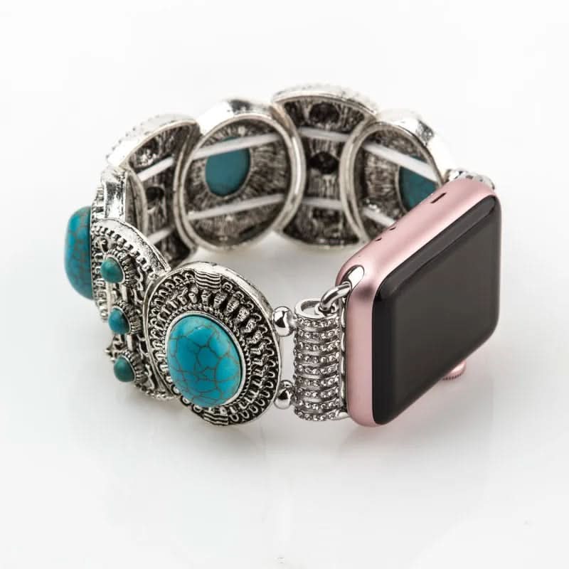 Azurelle – Boho-Chic Bracelet for Smartwatches with Noble Turquoise Detail - Image 2