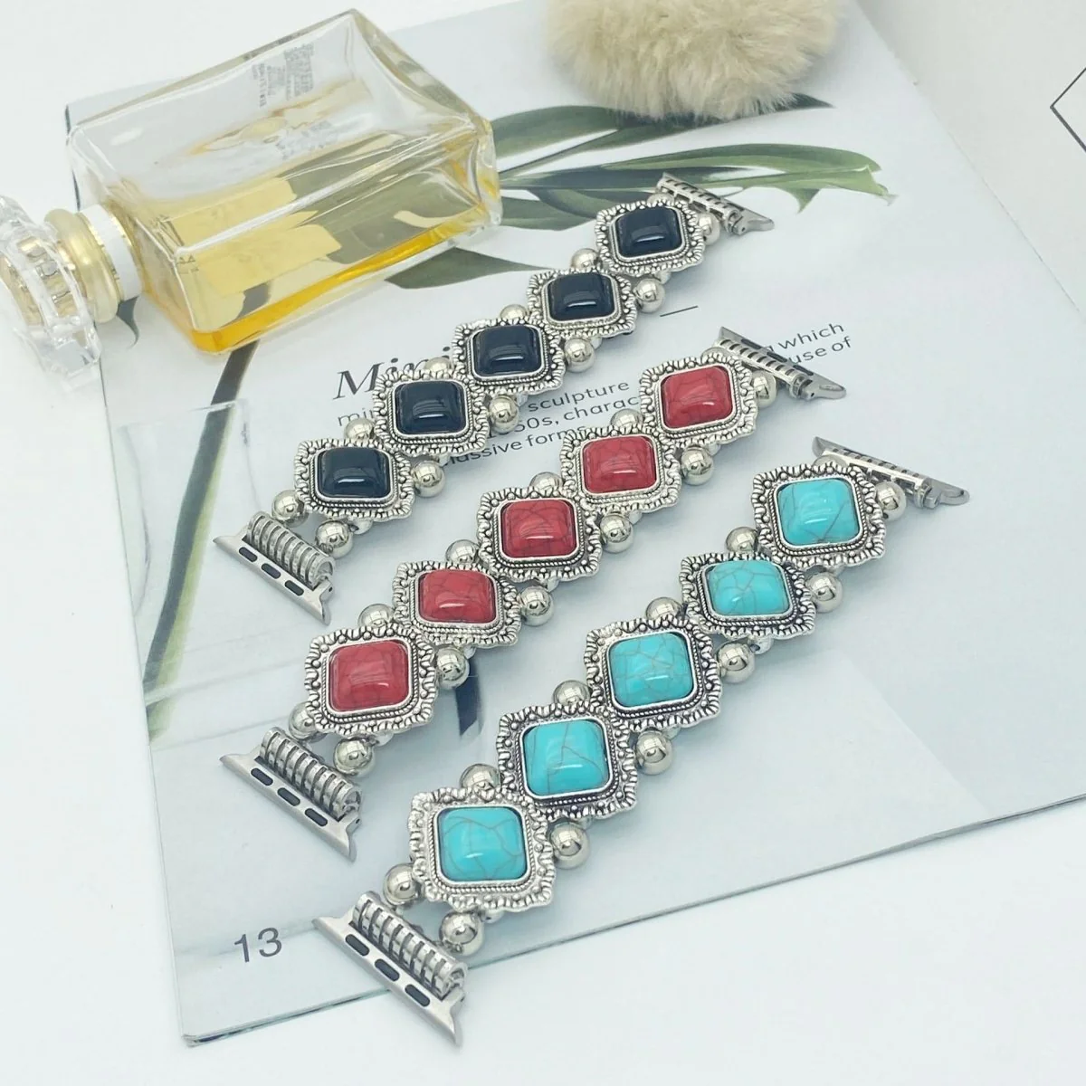 Azurelle – Boho-Chic Bracelet for Smartwatches with Noble Turquoise Detail - Image 5