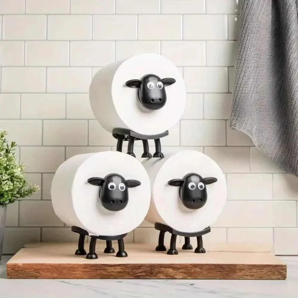 BADEWOLLE – Cute Sheep Toilet Paper Holder for Playful Bathrooms - Image 2