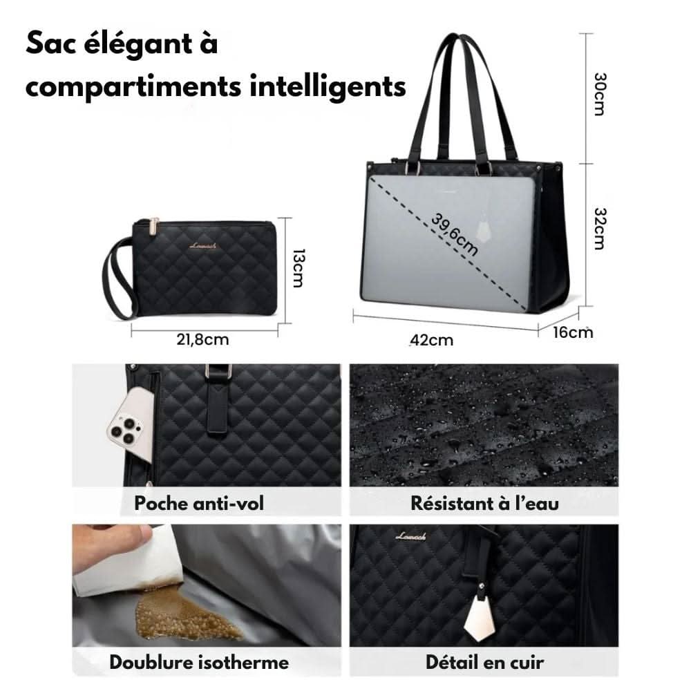 BAGSBALL 2-in-1 - Elegant shopping bag with integrated insulated compartment & large storage space - Image 7