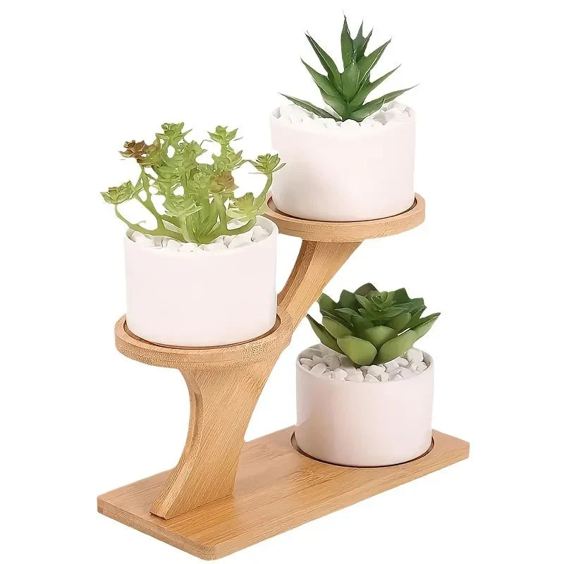 BAMBOZEN – Minimalist Bamboo Stand with 2 Levels for Living and Work Areas - Image 6