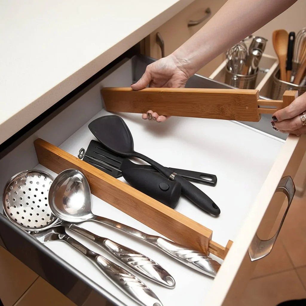 BAMORGA – Extendable Bamboo Drawer Organizer for Flexible Tidiness - Image 2