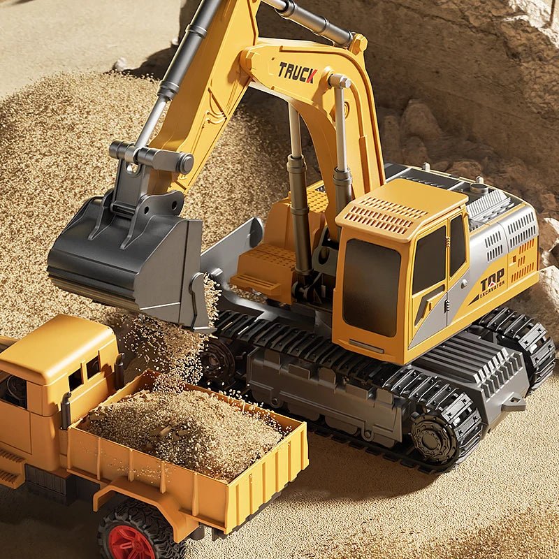 BAUPOWER – Remote-controlled excavator made of metal alloy with light and sound effects - Image 3