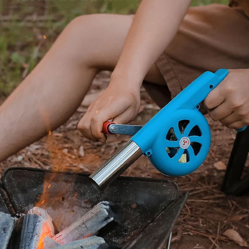 BBQWind Fan - Portable hand crank barbecue fan for easy outdoor firing up - Image 4