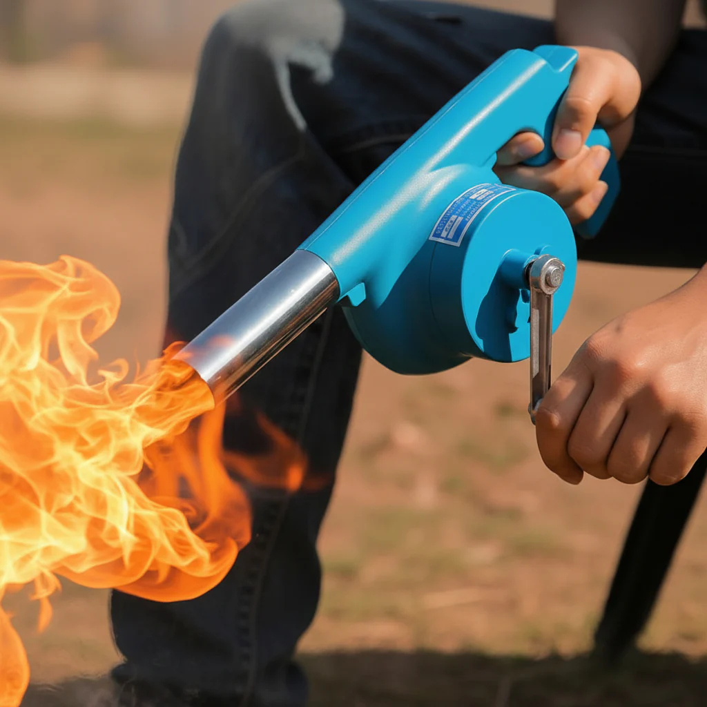BBQWind Fan - Portable hand crank barbecue fan for easy outdoor firing up - Image 5