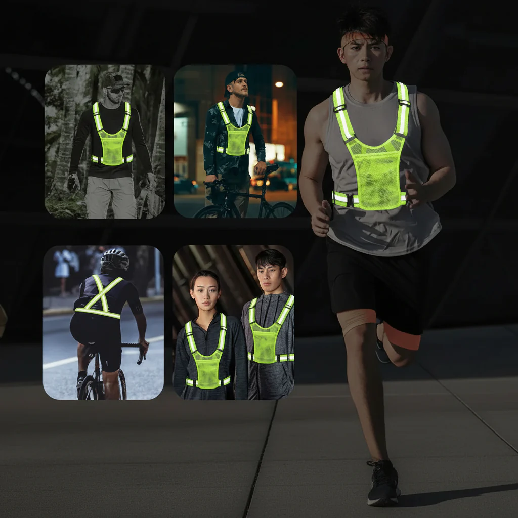 BEAMRUN – Reflector Running & Cycling Safety Vest with Large Pocket for Mobile Phone & Wallet - Image 3