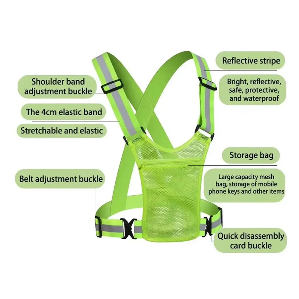 BEAMRUN – Reflector Running & Cycling Safety Vest with Large Pocket for Mobile Phone & Wallet - Image 5