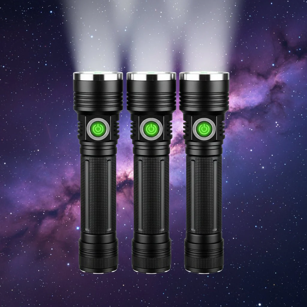BEAMTECH – Type-C rechargeable LED flashlight with 100000 lumens for outdoor use - Image 3