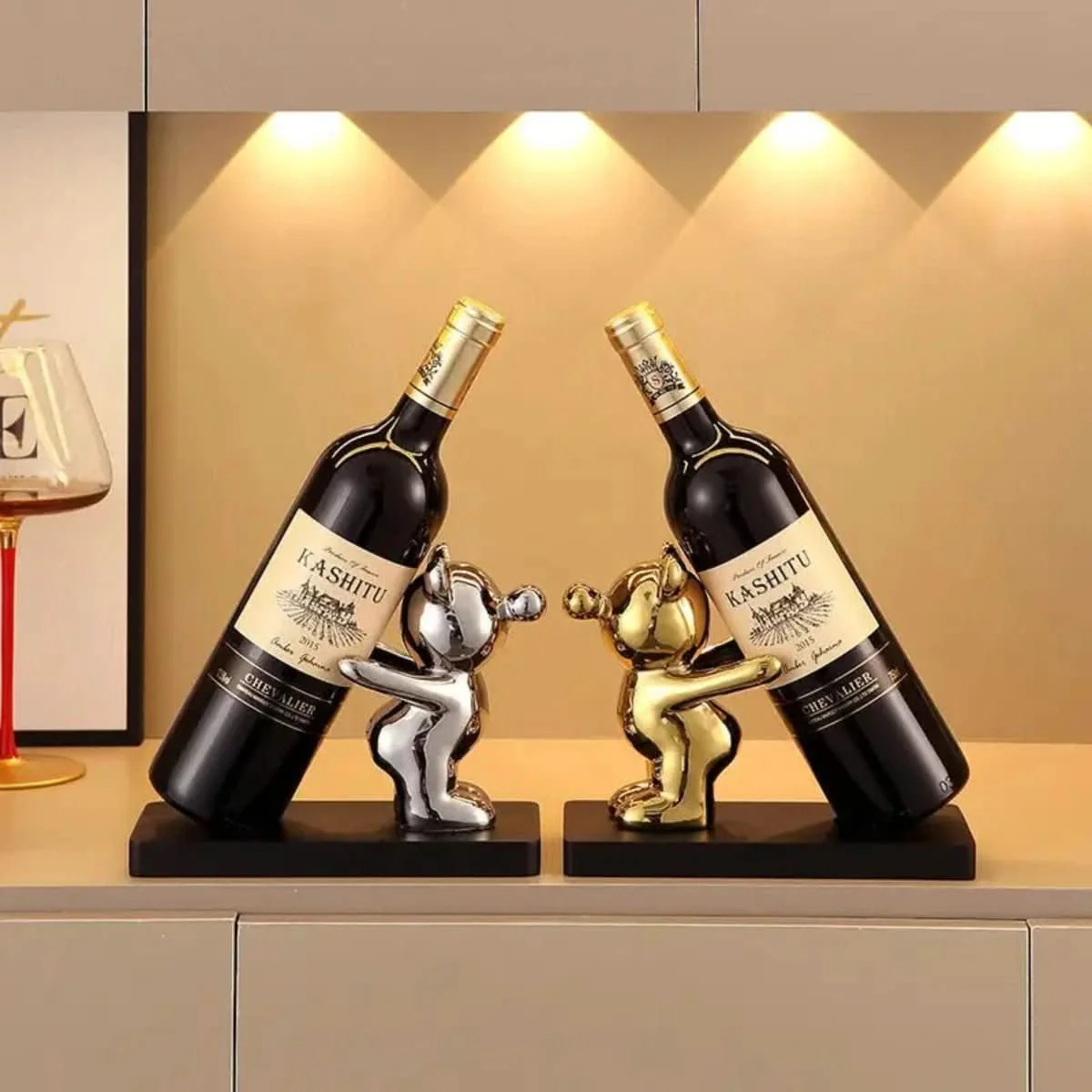 BEARWINE Rack - Playful ceramic wine rack in bear design for stylish bottle storage - Image 3