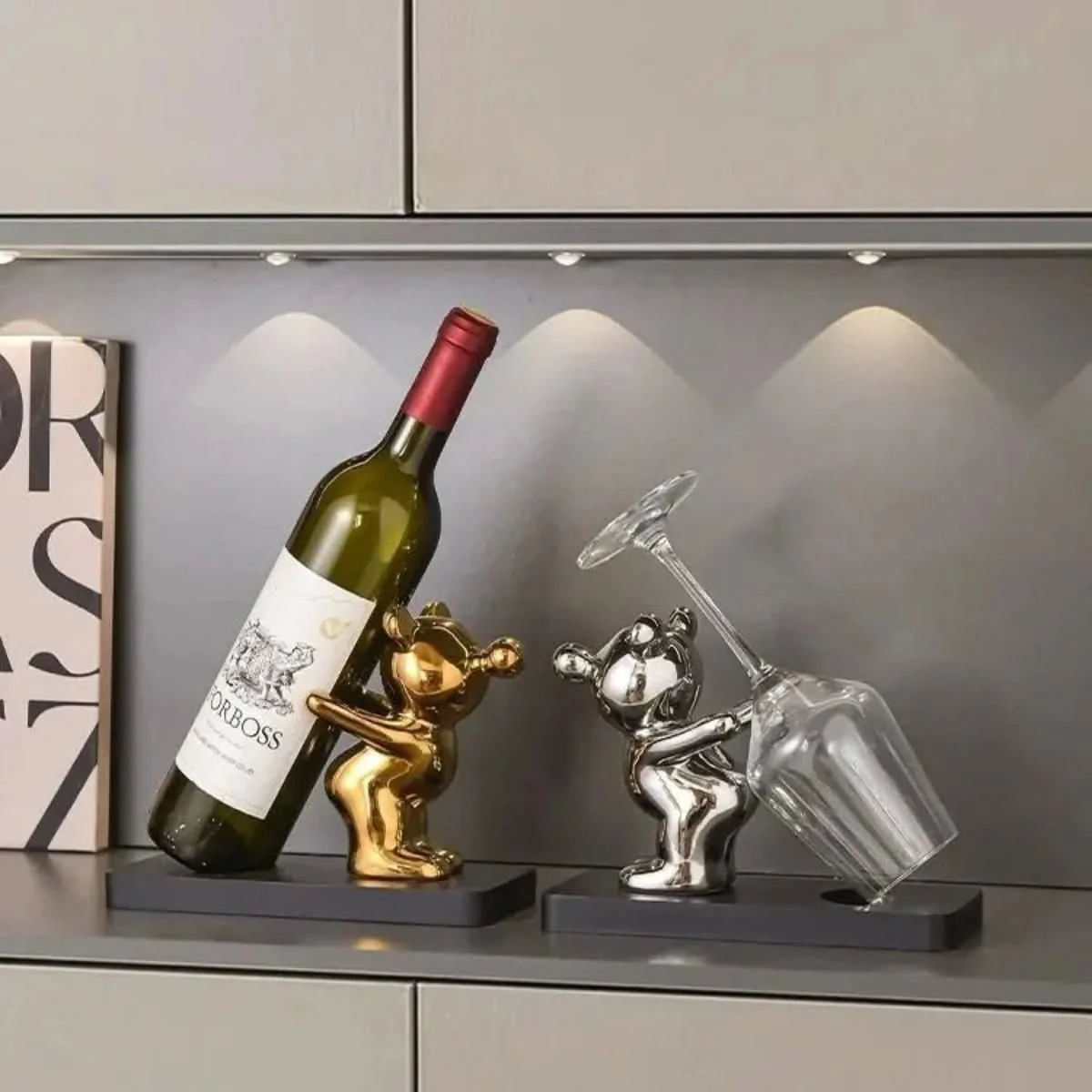 BEARWINE Rack - Playful ceramic wine rack in bear design for stylish bottle storage - Image 4