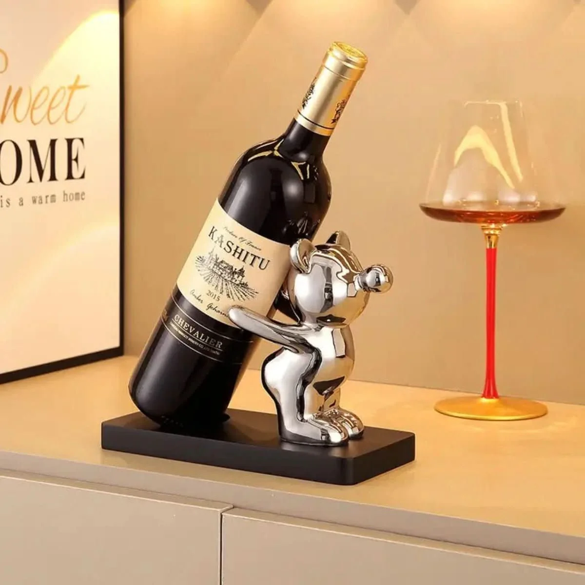 BEARWINE Rack - Playful ceramic wine rack in bear design for stylish bottle storage - Image 5