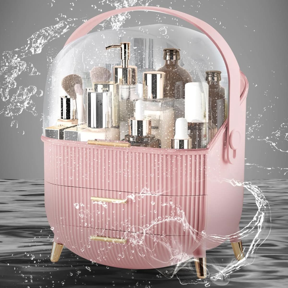 BeautySence make-up organiser - Dustproof & waterproof cosmetics box with elegant design - Image 10