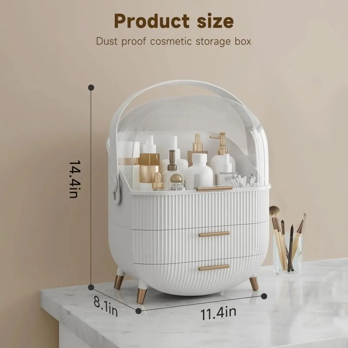 BeautySence make-up organiser - Dustproof & waterproof cosmetics box with elegant design - Image 18