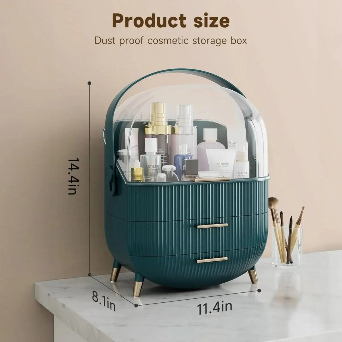 BeautySence make-up organiser - Dustproof & waterproof cosmetics box with elegant design - Image 19