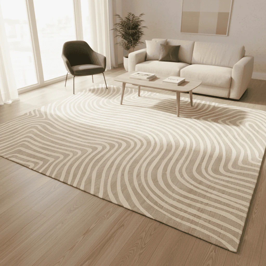 BEIGEHAVEN – Modern washable rug with soft texture - Image 2