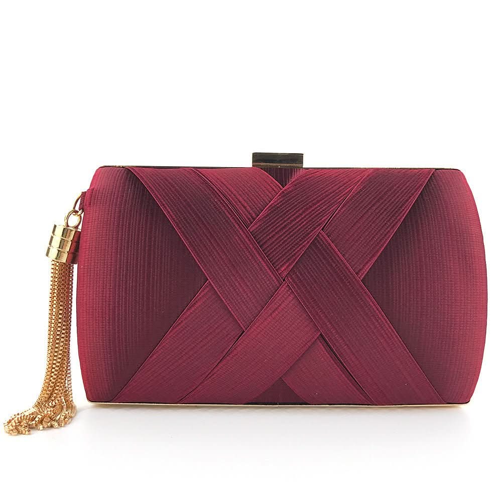 Bellavine Satin Evening Clutch | Luxurious Tassel Handbag for Weddings, Galas, and Elegant Evenings - Image 11