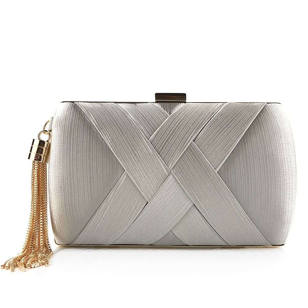 Bellavine Satin Evening Clutch | Luxurious Tassel Handbag for Weddings, Galas, and Elegant Evenings - Image 12