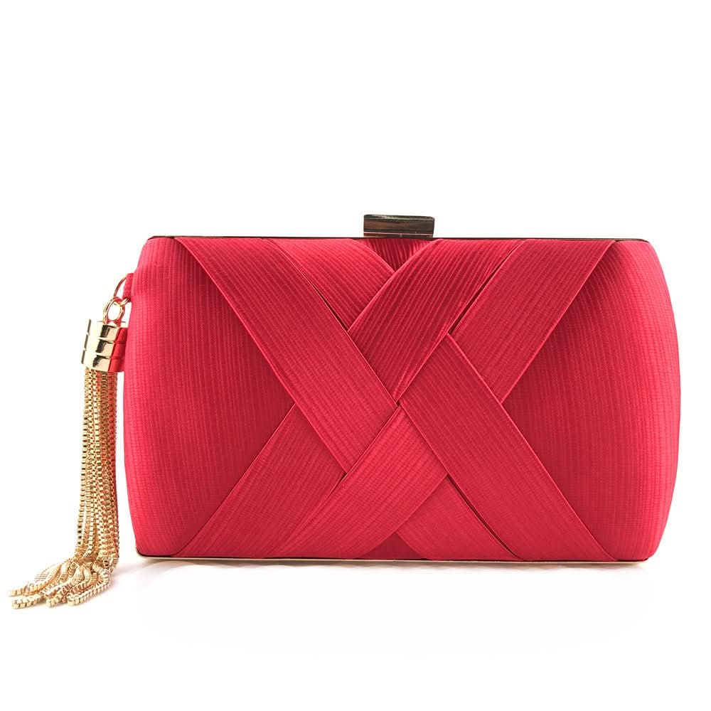 Bellavine Satin Evening Clutch | Luxurious Tassel Handbag for Weddings, Galas, and Elegant Evenings - Image 8