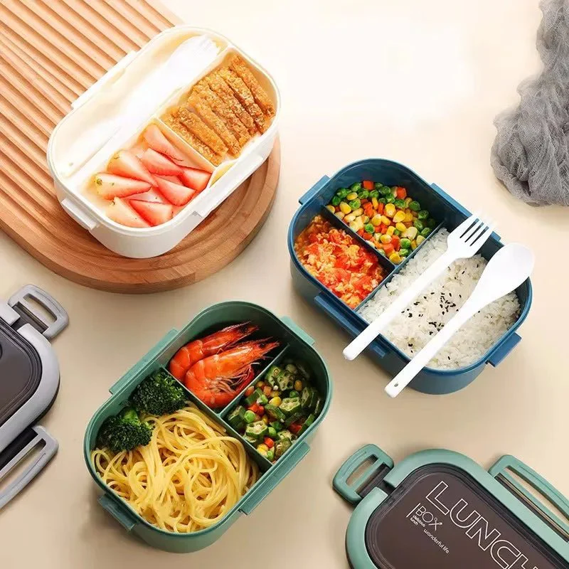 BENTOMATE – Two-tier Bento Lunchbox with Cutlery for Daily Use - Image 5