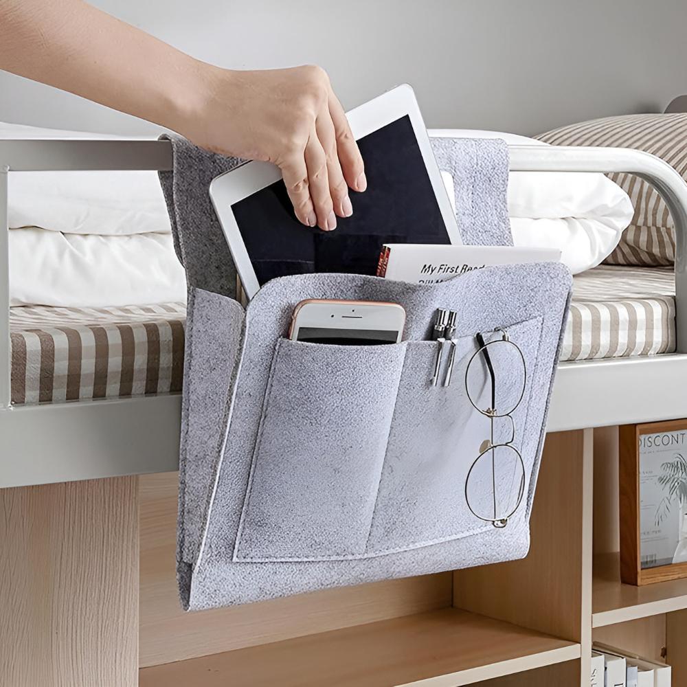 BED HUT – Felt Organizer with Cable Opening for the Bed - Image 3