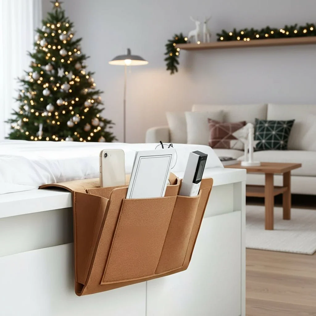 BED HUT – Felt Organizer with Cable Opening for the Bed - Image 9